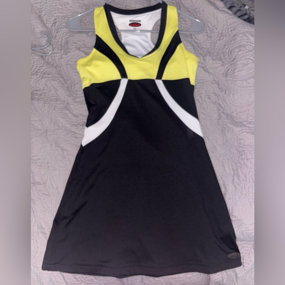Bolle tennis dress, black and yellow